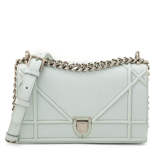 Dior Mint Grained Calfskin Small Diorama Flap Bag