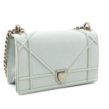 Dior Mint Grained Calfskin Small Diorama Flap Bag