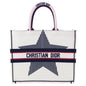 Dior White Canvas Embroidered Large Dioralps Book Tote