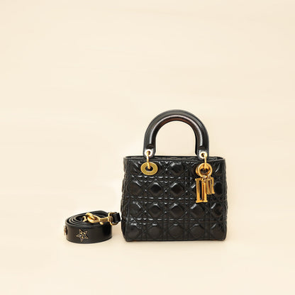 Christian Dior Black Lady Dior Small My Abcdior Bag