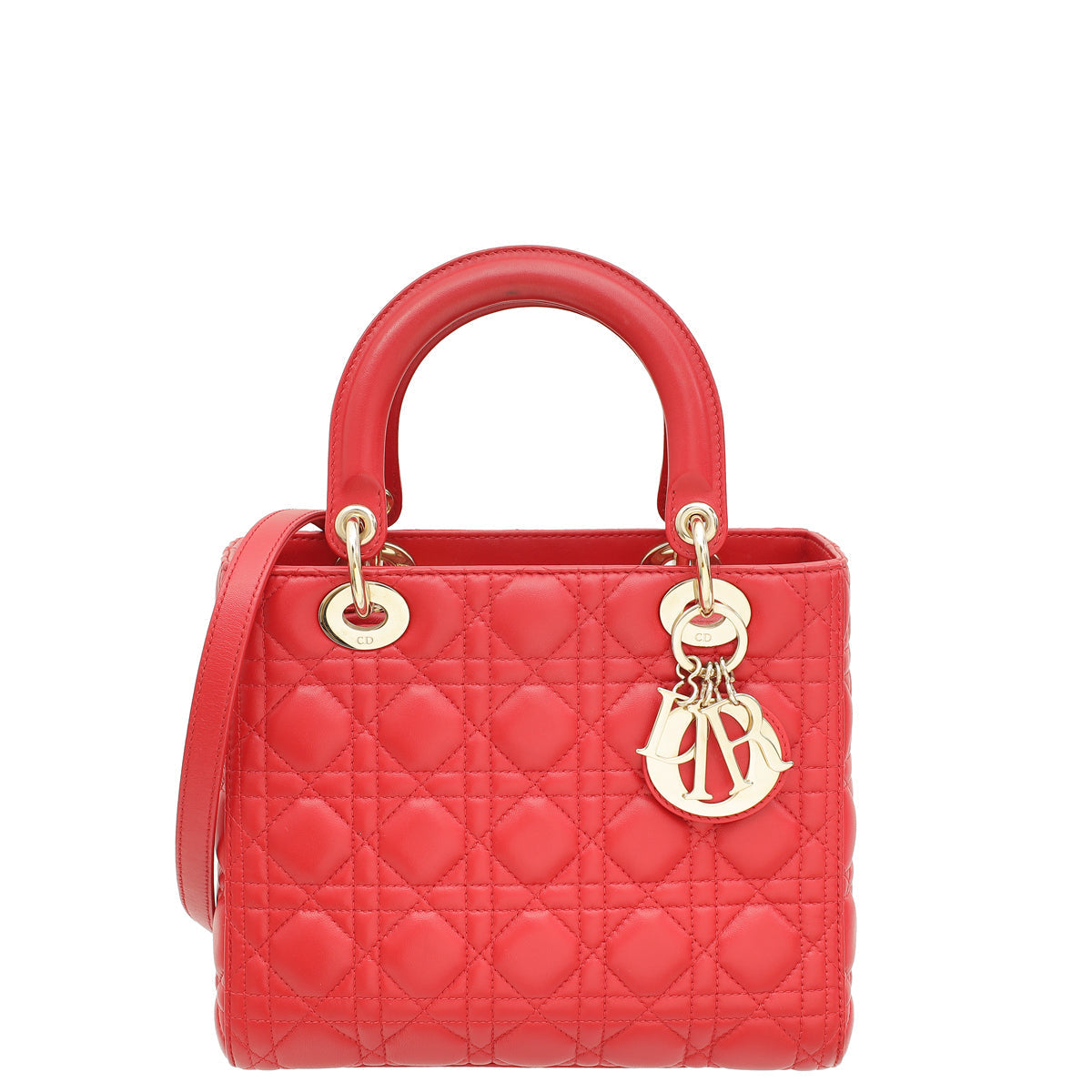 Dior Lady Dior Leather Handbag Style 55