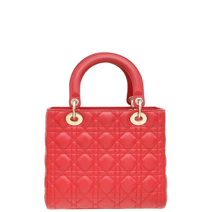 Dior Lady Dior Leather Handbag Style 55