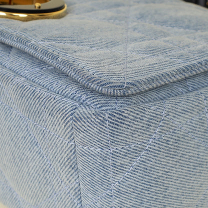 Dior Caro Cannage Blue Shoulder Bag Style 2
