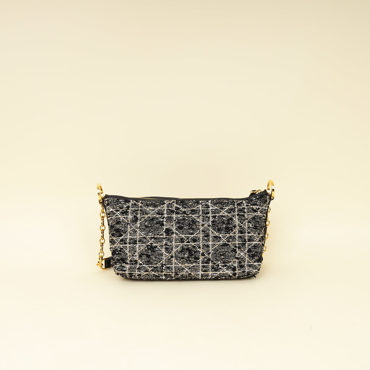 Christian Dior Black Diorstar Hobo Bag With Chain