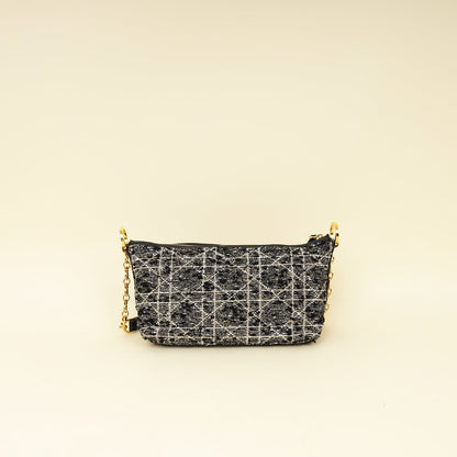 Christian Dior Black Diorstar Hobo Bag With Chain