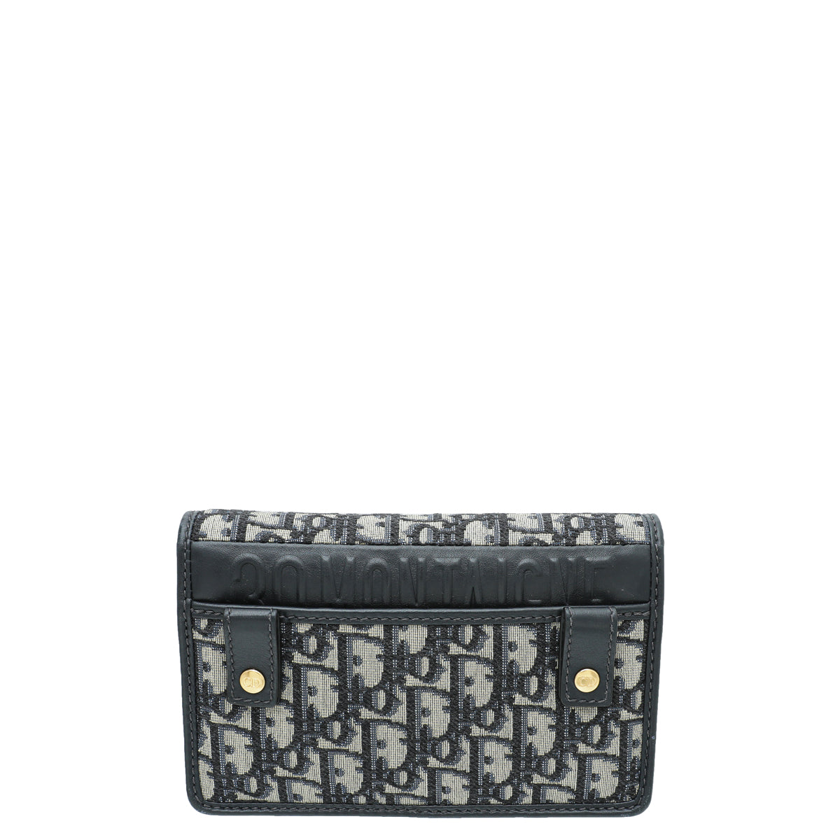 Christian Dior Navy Blue 30 Montaigne Oblique 2 Way Chain Pouch