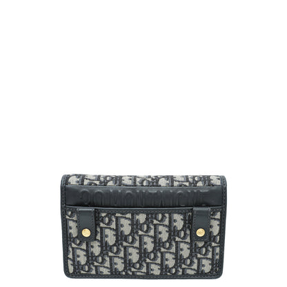 Christian Dior Navy Blue 30 Montaigne Oblique 2 Way Chain Pouch