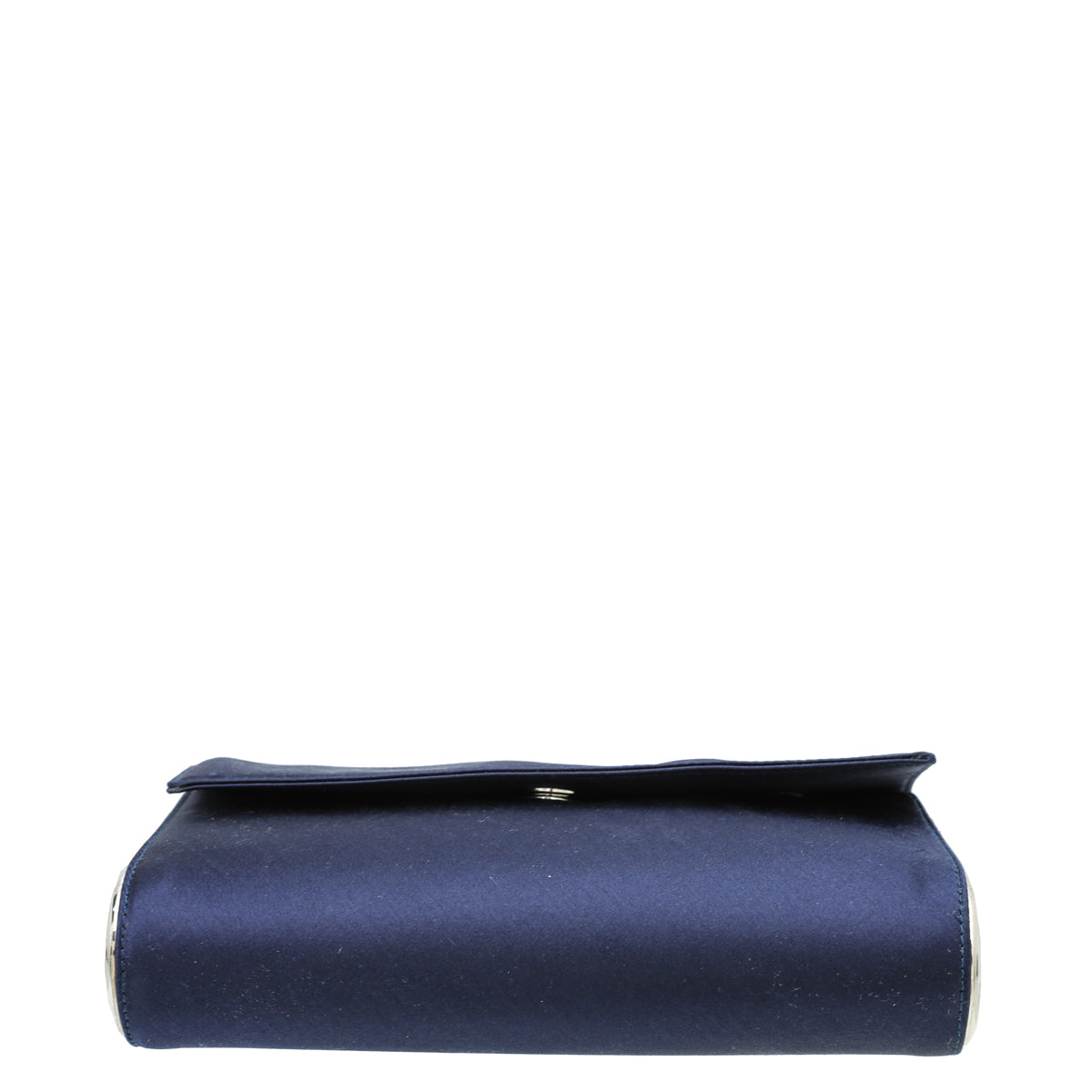 Christian Dior Blue Satin Cd Logo Box Clutch