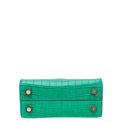 Christian Dior Green Alligator Diorever Mini Bag