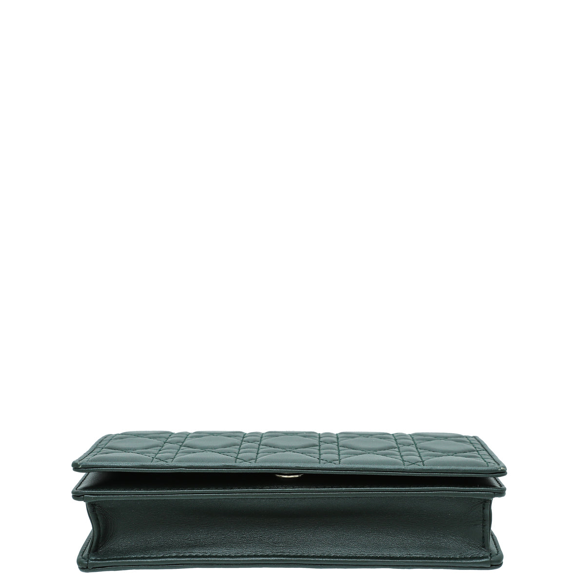 Christian Dior Forest Green Lady Dior Chain Pouch