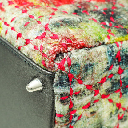 Christian Dior Multicolor Tweed Wool Lady Dior Medium Bag