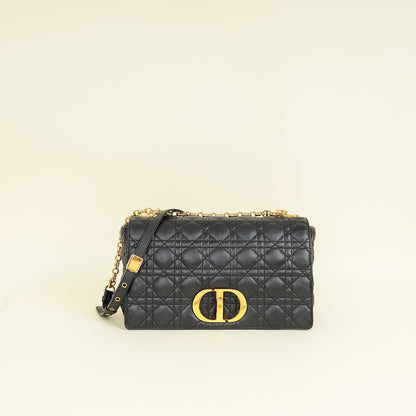 Dior Caro Cannage Black Shoulder Bag Cannage