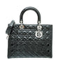 Dior Lady Dior Leather Handbag Black