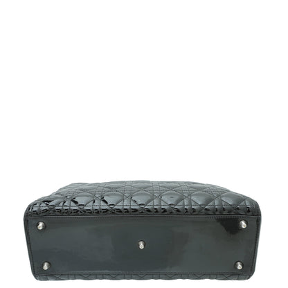 Dior Lady Dior Leather Handbag Black