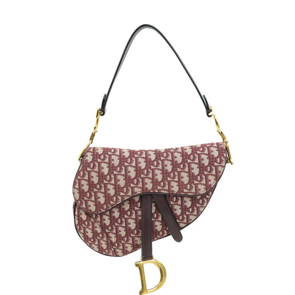 Dior Saddle Oblique Burgundy Crossbody Oblique