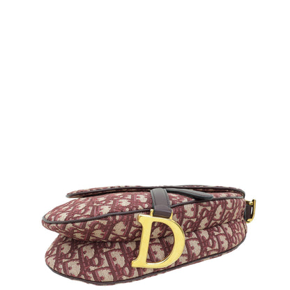 Dior Saddle Oblique Burgundy Crossbody Oblique