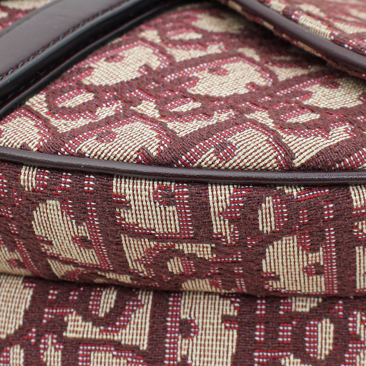Dior Saddle Oblique Burgundy Crossbody Oblique