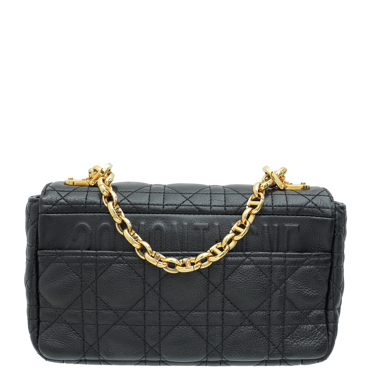 Christian Dior Black Caro Cannage Small Flap Bag