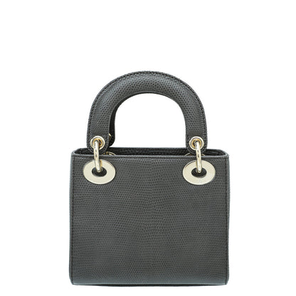 Christian Dior Smoky Gray Lizard Lady Dior Mini Bag
