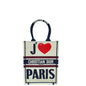 Christian Dior Tricolor Love Paris Vertical Book Tote Bag