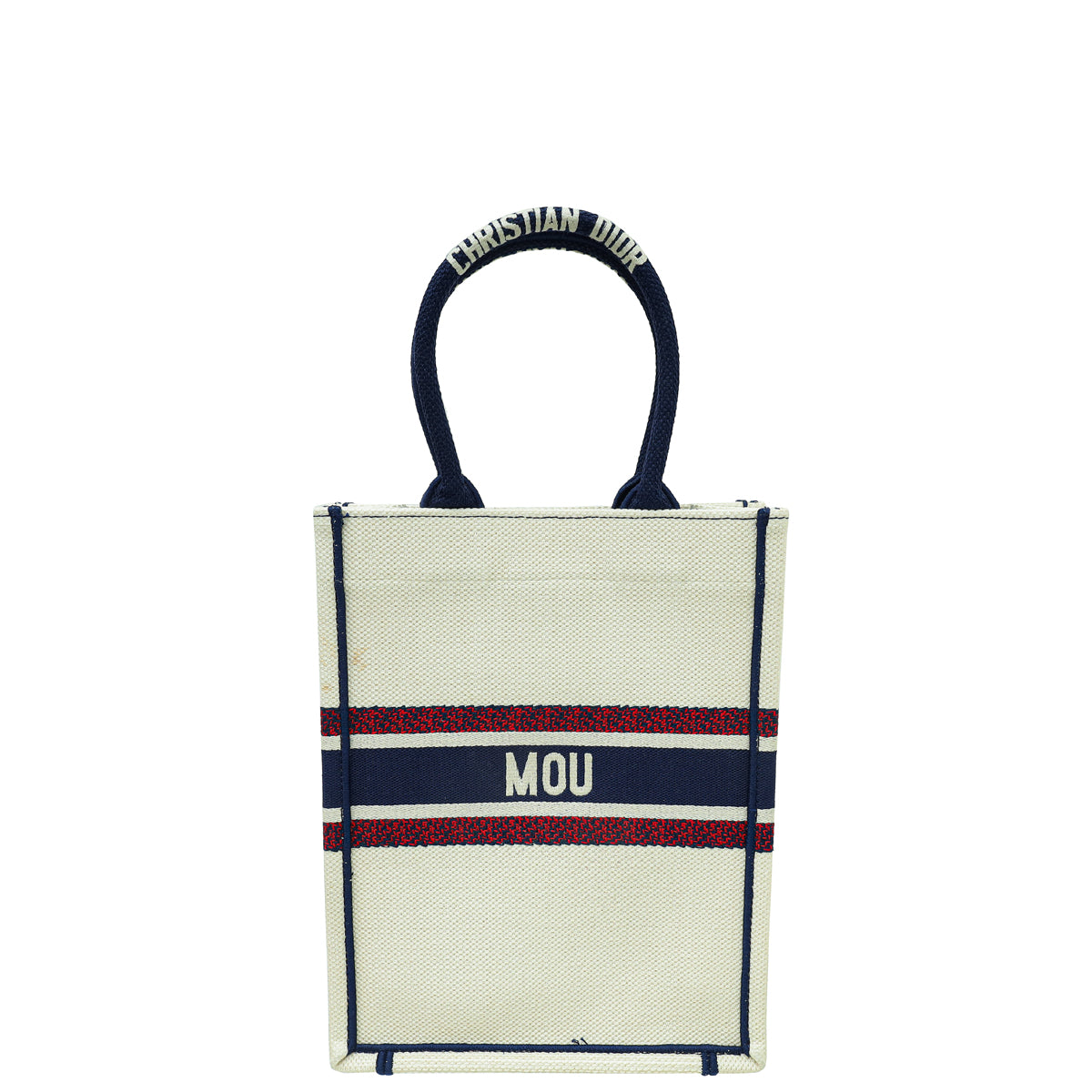 Christian Dior Tricolor Love Paris Vertical Book Tote Bag