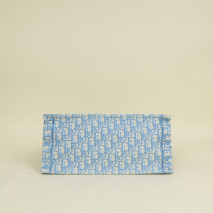 Christian Dior Light Blue Oblique Book Medium Tote Bag