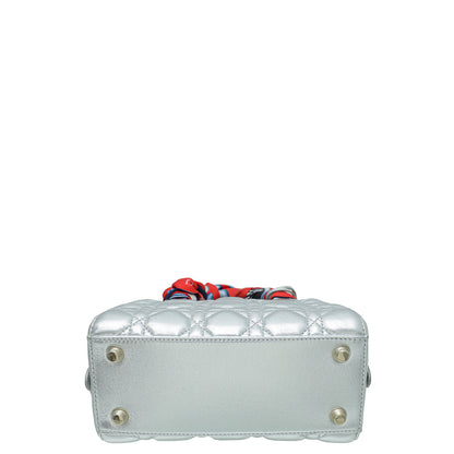 Dior Luxury Leather Handbag Silver