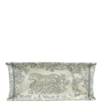 Christian Dior Grey Toile De Jouy Book Tote Medium Bag