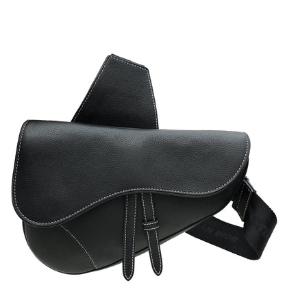 Christian Dior Black Saddle Crossbody Bag