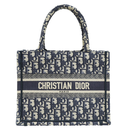 Christian Dior Navy Blue Oblique Book Tote Small Bag