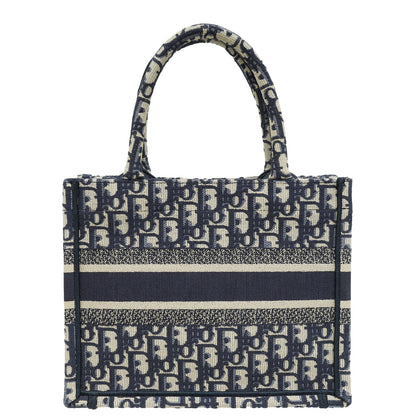 Christian Dior Navy Blue Oblique Book Tote Small Bag