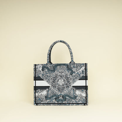 Christian Dior Tricolor Around The World Embroidered Book Medium Tote Bag