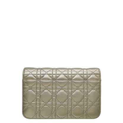 Christian Dior Metallic Gold Miss Dior Promenade Chain Pouch