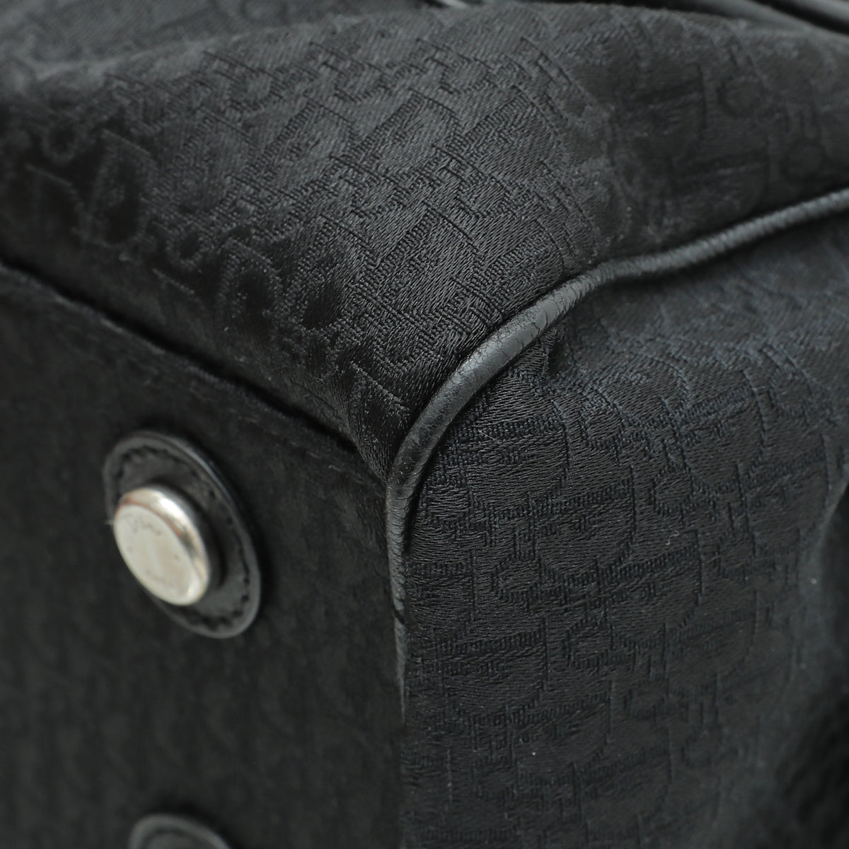 Christian Dior Black Monogram My Dior Frame Pocket Satchel Bag