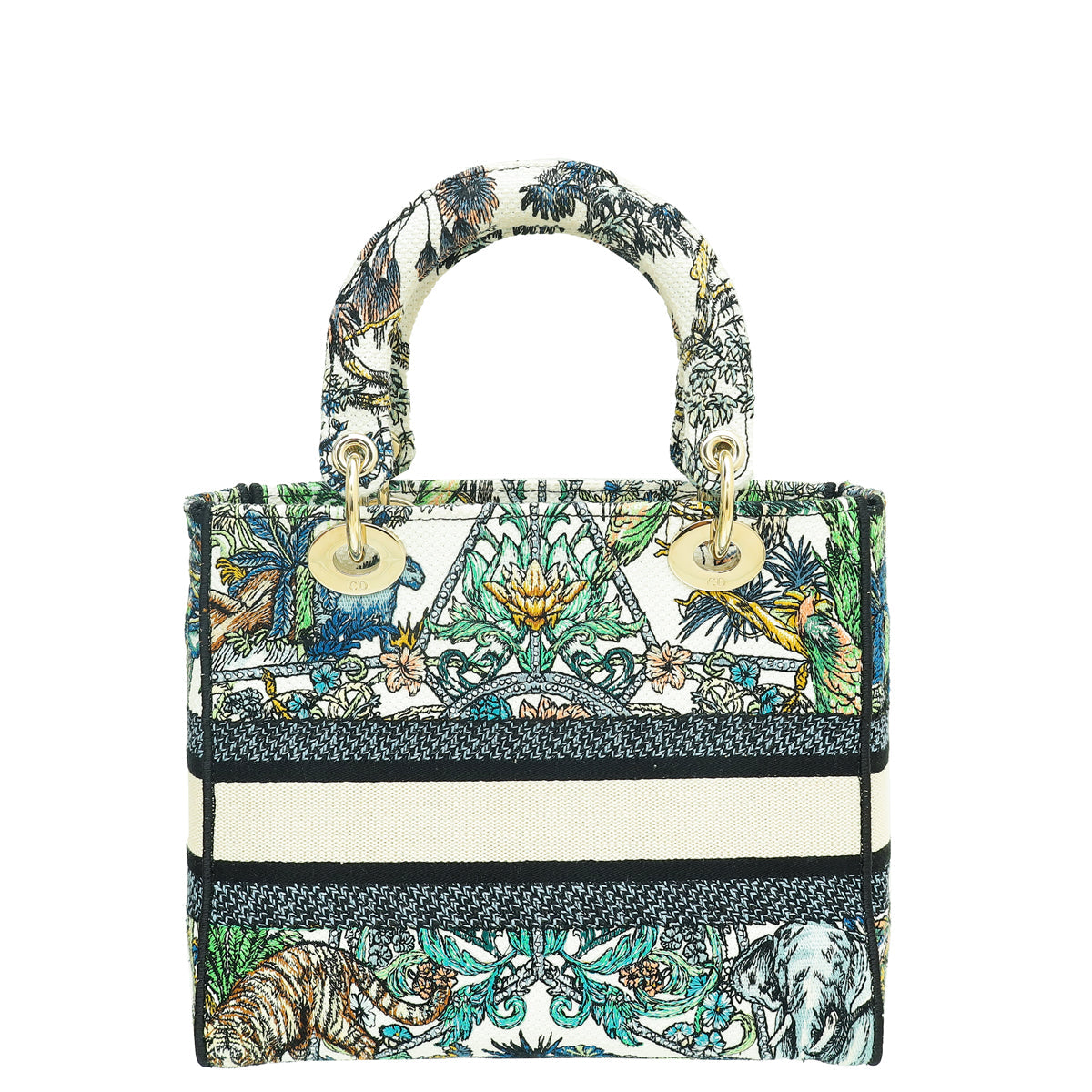 Christian Dior Multicolor Étoile De Voyage Embroidery Lady D-Lite Medium Bag