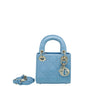 Christian Dior Blue Cornflower Lady Dior Micro Bag