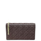 Christian Dior Burgundy Lady Dior Cannage Chain Pouch