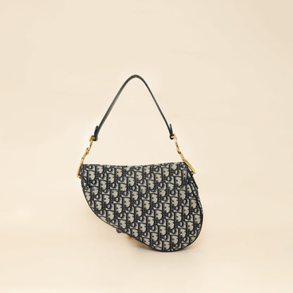Dior Saddle Oblique Blue Crossbody Style 9
