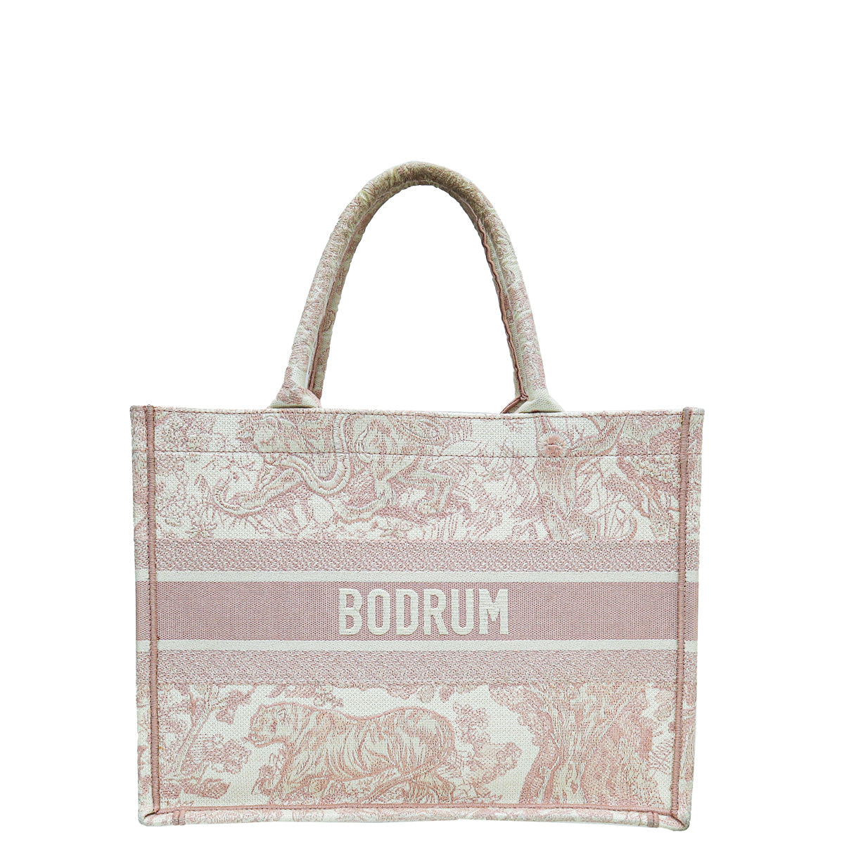 Christian Dior Bicolor Book Tote Toile De Jouy Embroidery Bodrum Medium Bag