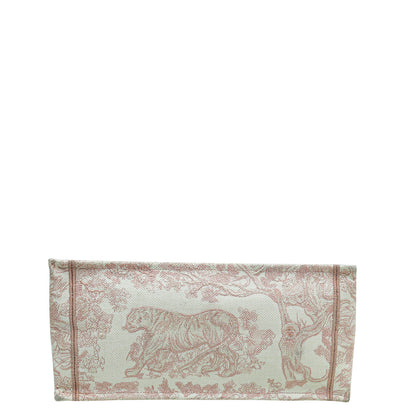 Christian Dior Bicolor Book Tote Toile De Jouy Embroidery Bodrum Medium Bag