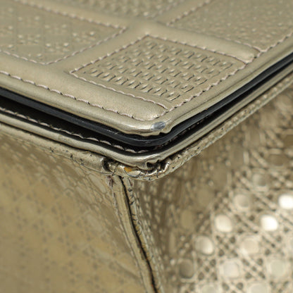 Christian Dior Metallic Champaign Micro Cannage Diorama Small Shoulder Bag