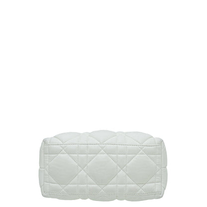Christian Dior White Travel Macrocannage Nomad Pouch