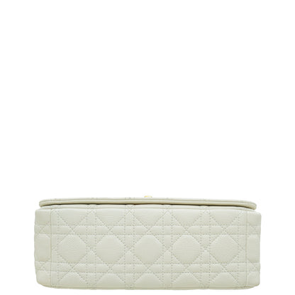 Christian Dior White Caro Medium Bag