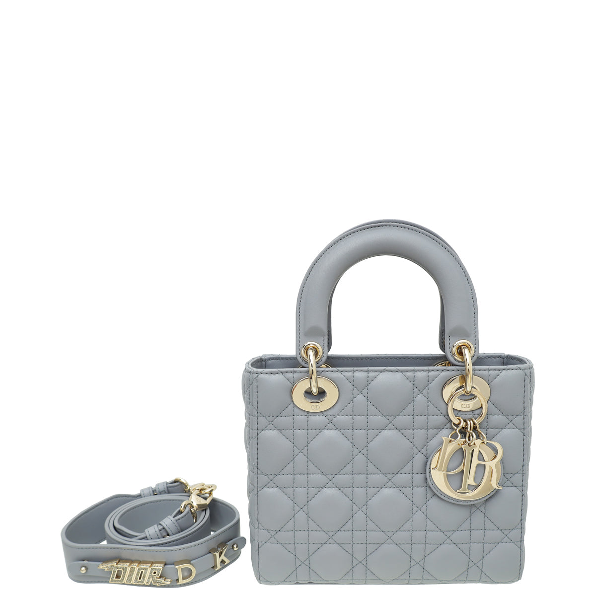 Christian Dior Grey Lady Dior My Abcdior Small Bag