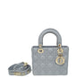 Christian Dior Grey Lady Dior My Abcdior Small Bag