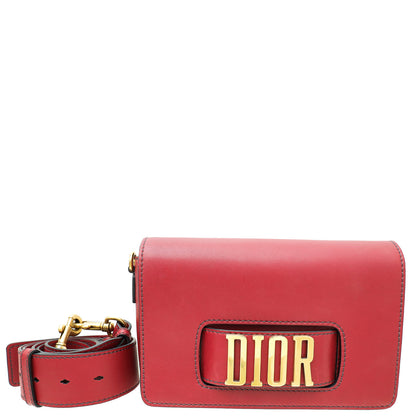 Christian Dior Burgundy Dio R Evolution Flap Bag