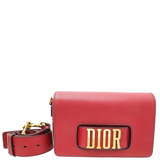 Christian Dior Burgundy Dio R Evolution Flap Bag