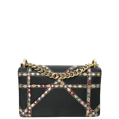Christian Dior Black Diorama Small Embroidered Shoulder Bag