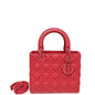 Christian Dior Dark Cherry Ultra Matte Lady Dior Medium Bag