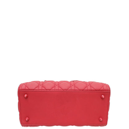 Christian Dior Dark Cherry Ultra Matte Lady Dior Medium Bag